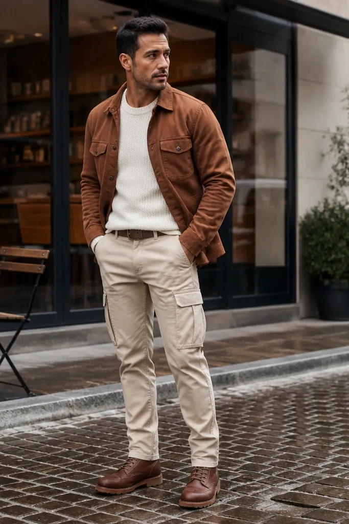 25 beige cargo pants outfits for men