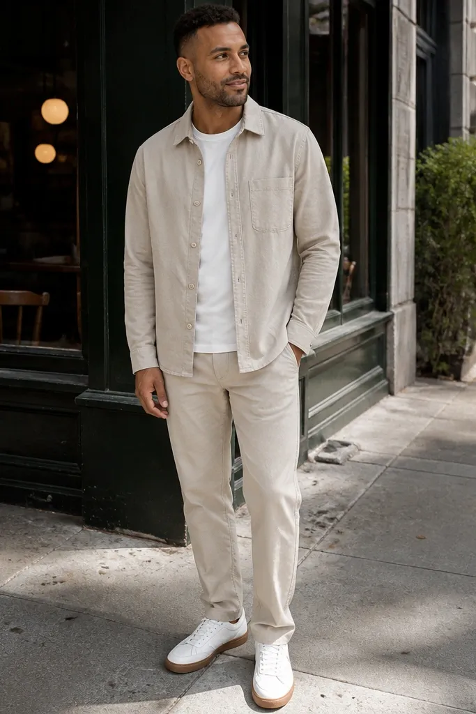 20 casual beige pants outfits for men